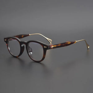 Japanese Handmade Titanium Acetate Glasses Frame Men Vintage Prescription Eyeglasses Women Transparent Optical Eyewear Spectacle