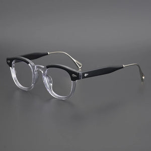 Japanese Handmade Titanium Acetate Glasses Frame Men Vintage Prescription Eyeglasses Women Transparent Optical Eyewear Spectacle