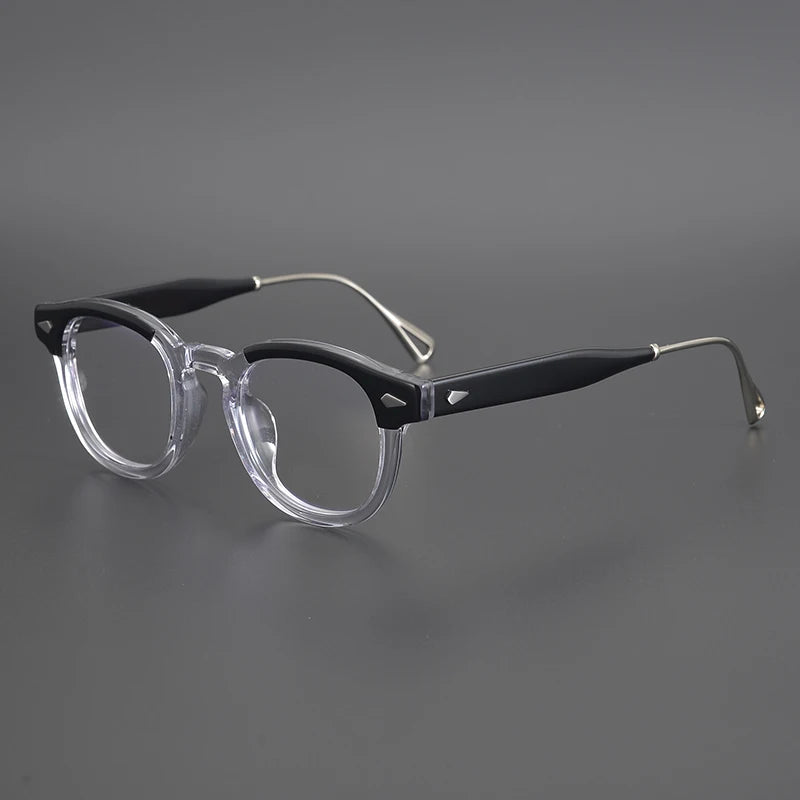 Japanese Handmade Titanium Acetate Glasses Frame Men Vintage Prescription Eyeglasses Women Transparent Optical Eyewear Spectacle