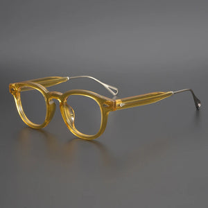 Japanese Handmade Titanium Acetate Glasses Frame Men Vintage Prescription Eyeglasses Women Transparent Optical Eyewear Spectacle