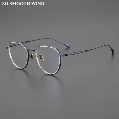 Japanese Handmade Titanium Eyeglasses Frame Men Oval Round Optical Prescription Glasses Frames Women Myopia Spectacles Eyewear