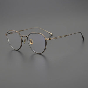 Japanese Handmade Titanium Eyeglasses Frame Men Oval Round Optical Prescription Glasses Frames Women Myopia Spectacles Eyewear