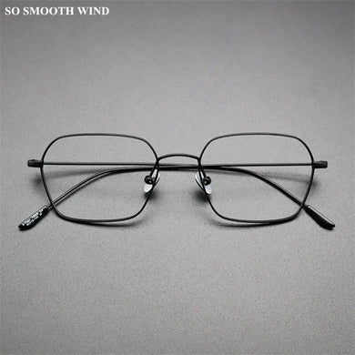 Japanese Handmade Titanium Glasses Frame Women Lightweight Optical Blue Light Eyewear Men Square Prescription Eyeglasses Gafas