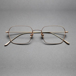 Japanese Handmade Titanium Glasses Frame Women Lightweight Optical Blue Light Eyewear Men Square Prescription Eyeglasses Gafas