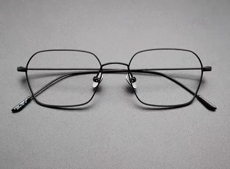 Japanese Handmade Titanium Glasses Frame Women Lightweight Optical Blue Light Eyewear Men Square Prescription Eyeglasses Gafas