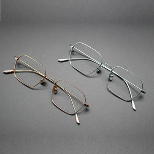 Japanese Handmade Titanium Glasses Frame Women Lightweight Optical Blue Light Eyewear Men Square Prescription Eyeglasses Gafas