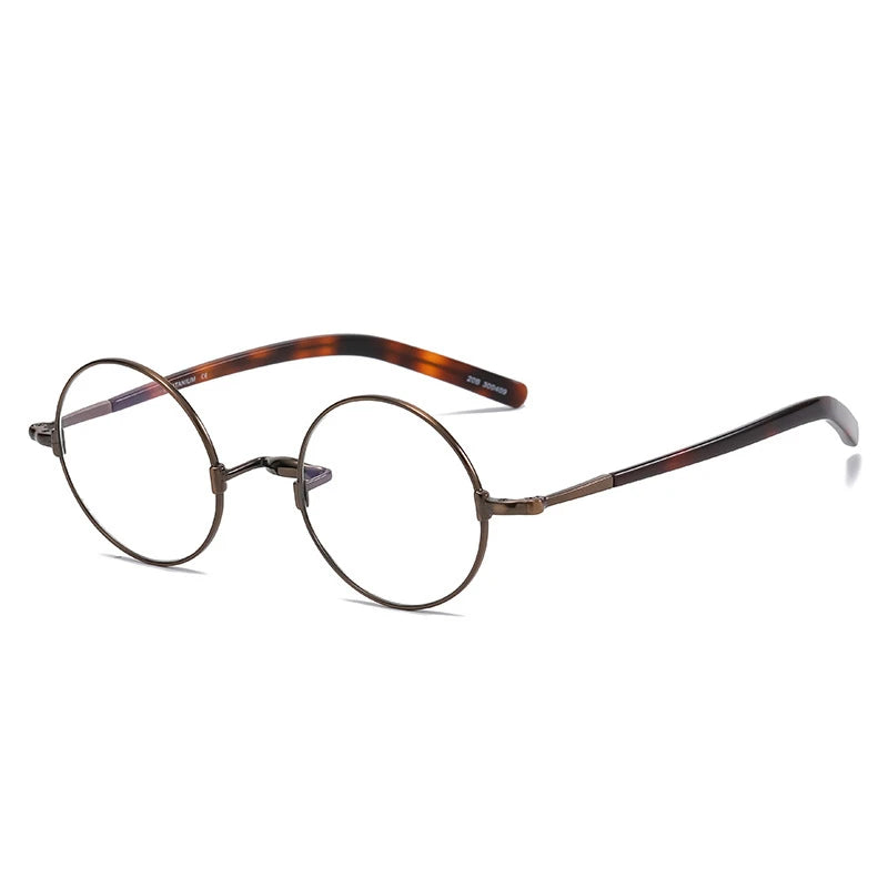 Occhiali da vista rotondi di marca giapponese Uomo Donna Occhiali da vista ottici di piccole dimensioni Montatura per occhiali KMN103 Occhiali da lettura ovali