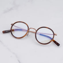 Load image into Gallery viewer, Japanese Masuna GMS-804 Vintage Round Clear Red Glasses Frame for Men and Women Spuer Light Flexible Titanium Myopia Eyeglasses