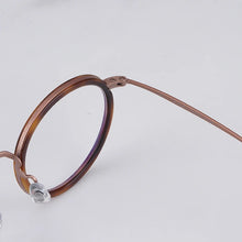 Load image into Gallery viewer, Japanese Masuna GMS-804 Vintage Round Clear Red Glasses Frame for Men and Women Spuer Light Flexible Titanium Myopia Eyeglasses