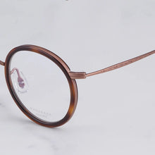 Load image into Gallery viewer, Japanese Masuna GMS-804 Vintage Round Clear Red Glasses Frame for Men and Women Spuer Light Flexible Titanium Myopia Eyeglasses