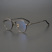 Carica l&#39;immagine nel visualizzatore di Gallery, Japanese Original Material Pure Titanium Eyeglasses Frames with Floral Patterns Classical Retro Men Light Luxury Sunglasses