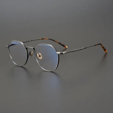 Carica l&#39;immagine nel visualizzatore di Gallery, Japanese Original Material Pure Titanium Eyeglasses Frames with Floral Patterns Classical Retro Men Light Luxury Sunglasses