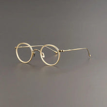 Load image into Gallery viewer, Japanese Retro Round Handmade Pure Titanium Glasses Frame Men Vintage Super Light Eyeglasses Women Myopia Oculos De Grau KMN139