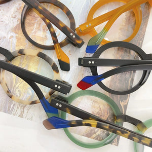 Japanese Round Acetate Matte Glasses Frames High Quality Men Myopia Classical Handmade Eyeglasses Women Prescription Eyewear