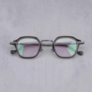 Occhiali da vista poligonali rotondi in acetato originale stile giapponese montatura da uomo classica fatta a mano con protezione UV occhiali da vista da donnaM7