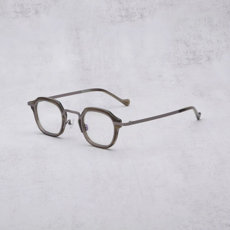 Occhiali da vista poligonali rotondi in acetato originale stile giapponese montatura da uomo classica fatta a mano con protezione UV occhiali da vista da donnaM7
