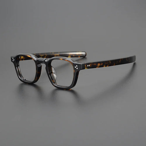 Japanese Style Square Acetate Eyeglasses Men Optical Designer Retro Black Tortoise White Prescription Glasses  Eyewear