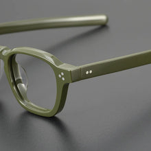 Carica l&#39;immagine nel visualizzatore di Gallery, Japanese Style Square Acetate Eyeglasses Men Optical Designer Retro Black Tortoise White Prescription Glasses  Eyewear