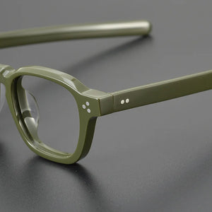 Japanese Style Square Acetate Eyeglasses Men Optical Designer Retro Black Tortoise White Prescription Glasses  Eyewear