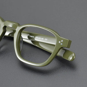 Japanese Style Square Acetate Eyeglasses Men Optical Designer Retro Black Tortoise White Prescription Glasses  Eyewear