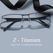 Load image into Gallery viewer, Japanese Style Titanium  Eyeglasses Half-Rim Myopia Glasses Frame Ultralight Men&#39;s Reading Prescription  Computer Gafas 11750