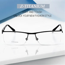 Load image into Gallery viewer, Japanese Style Titanium  Eyeglasses Half-Rim Myopia Glasses Frame Ultralight Men&#39;s Reading Prescription  Computer Gafas 11750