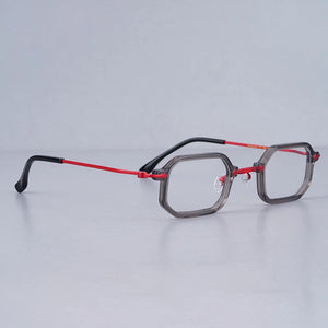 Japanese Style Top Quality Titanium Acetate Square Eyeglasses Frames Men Designer Brand Handmade  Glasses with Case