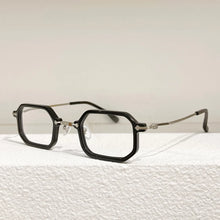 Carica l&#39;immagine nel visualizzatore di Gallery, Japanese Style Top Quality Titanium Acetate Square Eyeglasses Frames Men Designer Brand Handmade  Glasses with Case