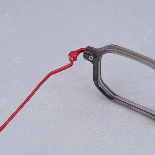 Japanese Style Top Quality Titanium Acetate Square Eyeglasses Frames Men Designer Brand Handmade  Glasses with Case