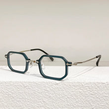 Carica l&#39;immagine nel visualizzatore di Gallery, Japanese Style Top Quality Titanium Acetate Square Eyeglasses Frames Men Designer Brand Handmade  Glasses with Case