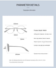 Load image into Gallery viewer, Japanese Titanium Alloy Glasses Frames Men Designer Polygonal Retro Eyeglasses Frames Myopia Ip Electroplated Titanium Frames