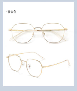 Japanese Titanium Alloy Glasses Frames Men Designer Polygonal Retro Eyeglasses Frames Myopia Ip Electroplated Titanium Frames