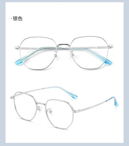 Japanese Titanium Alloy Glasses Frames Men Designer Polygonal Retro Eyeglasses Frames Myopia Ip Electroplated Titanium Frames