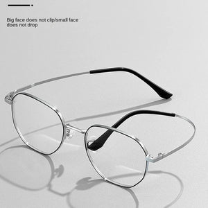 Japanese Titanium Alloy Glasses Frames Men Designer Polygonal Retro Eyeglasses Frames Myopia Ip Electroplated Titanium Frames
