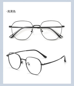 Japanese Titanium Alloy Glasses Frames Men Designer Polygonal Retro Eyeglasses Frames Myopia Ip Electroplated Titanium Frames