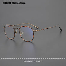 Load image into Gallery viewer, Japanese Titanium Double Beam Square Glasses Frame Ultralight Mens Women Frames Eyeglasses Optical Myopia Prescription Eyewear