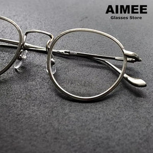 Japanese Titanium Glasses Frame Men Ultra-Light Fashion Prescription Eyeglasses Women Retro Round Spectacles Oculos Optical Lens