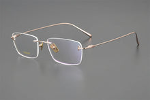 Load image into Gallery viewer, Japanese Titanium Rimless Glasses Frame For Men Women Square Ultra-light Optical Eyeglasses Anti Blue light Prescription Eyewear