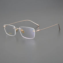 Load image into Gallery viewer, Japanese Titanium Rimless Glasses Frame For Men Women Square Ultra-light Optical Eyeglasses Anti Blue light Prescription Eyewear