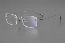 Load image into Gallery viewer, Japanese Titanium Rimless Glasses Frame For Men Women Square Ultra-light Optical Eyeglasses Anti Blue light Prescription Eyewear