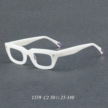 Carica l&#39;immagine nel visualizzatore di Gallery, Japanese Tortoise Acetate Eyeglasses Frames Women Prescription Glasses Men Classical Designer Retro Black White Cateye Eyewear