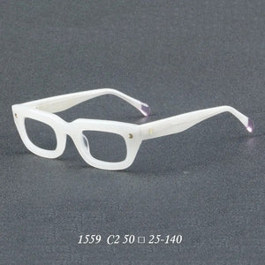 Japanese Tortoise Acetate Eyeglasses Frames Women Prescription Glasses Men Classical Designer Retro Black White Cateye Eyewear