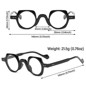 Japanese Vintage Style Round Square Frame Blue Light Blocking Glasses Unisex Non-Prescription Glasses Vintage Eyeglasses Frame