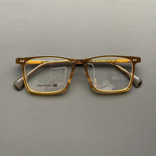 Carica l&#39;immagine nel visualizzatore di Gallery, Montatura per occhiali in lamiera di acetato giapponese Occhiali da vista miopia da uomo con montatura quadrata da lavoro, tendenza retrò ottica