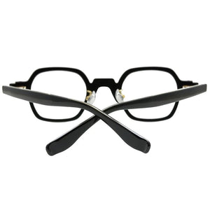 Occhiali da vista giapponesi con montatura quadrata retrò. Occhiali di tendenza con montatura artistica neutra e montatura per occhiali per miopia e presbiopia
