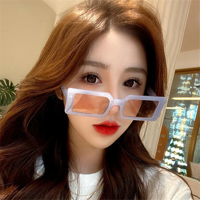 Jelly Color Small Rectangle Sunglasses for Women Female Personality Street Shooting Hip-hop Bungee Sun Glasses