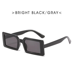 Jelly Color Small Rectangle Sunglasses for Women Female Personality Street Shooting Hip-hop Bungee Sun Glasses