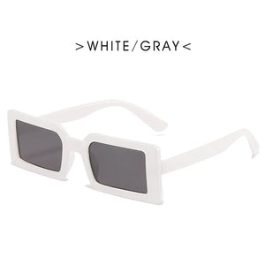 Jelly Color Small Rectangle Sunglasses for Women Female Personality Street Shooting Hip-hop Bungee Sun Glasses