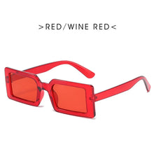 Load image into Gallery viewer, Jelly Color Small Rectangle Sunglasses for Women Female Personality Street Shooting Hip-hop Bungee Sun Glasses