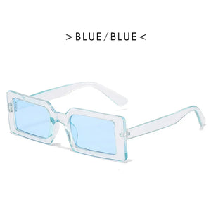 Jelly Color Small Rectangle Sunglasses for Women Female Personality Street Shooting Hip-hop Bungee Sun Glasses